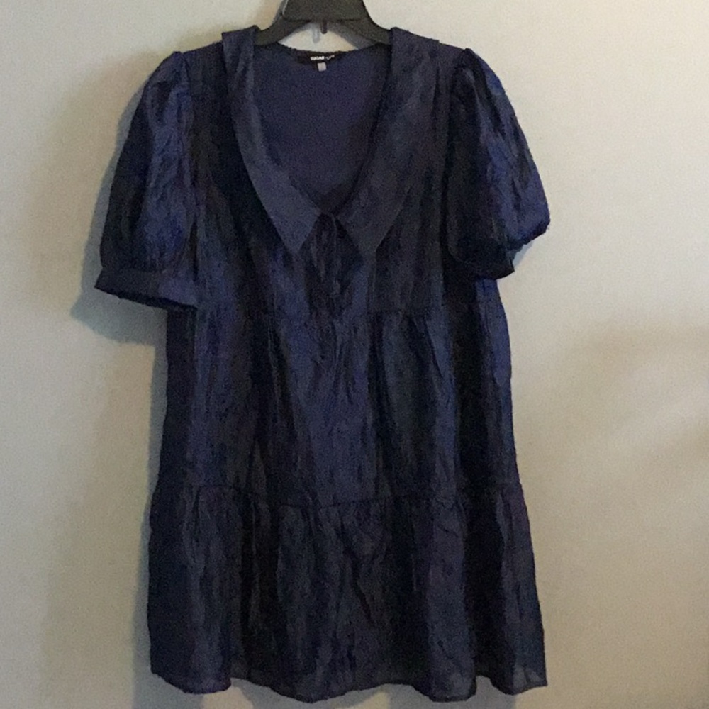 Blue baby doll dress
